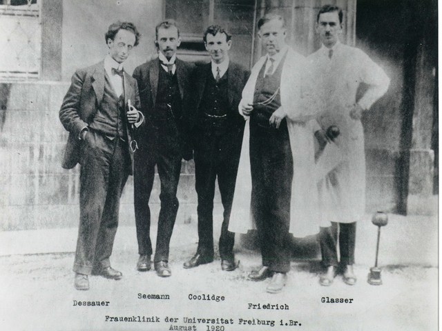 v.l.n.r.: Dessauer, Seemann, Coolidge, Friedrich, Glasser