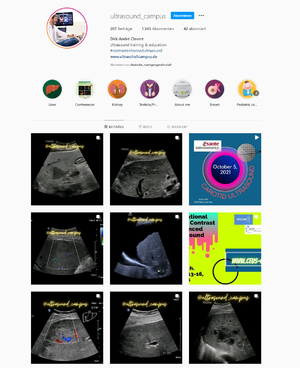 Der Instagram-Account von ultrasound_campus. 
© ultrasound_campus
