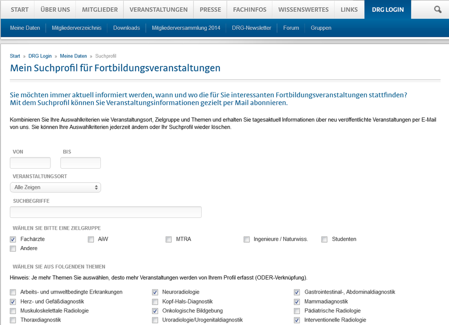 Fortbildungskalender der AKADEMIE  DRG.de